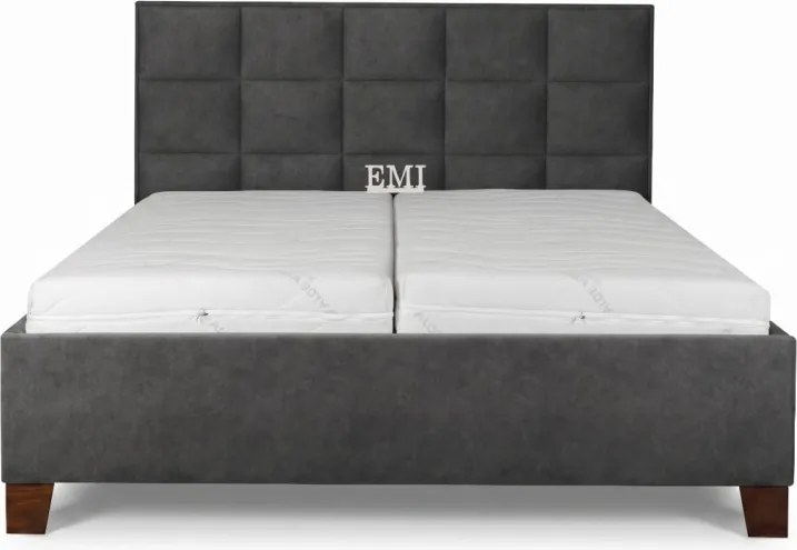 Posteľ čalúnená MONRA + lamelový rošt + matrac EMI