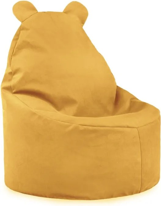 Detské kreslo Sako TEDDY – mäkké plyšové kreslo pre najmenších Farba: Žltý