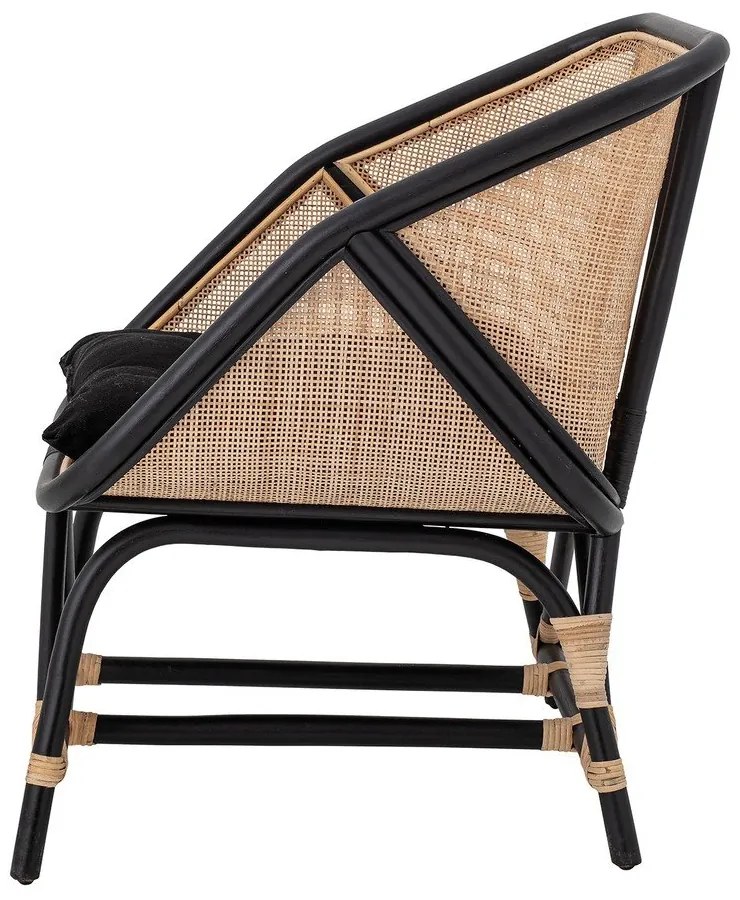 Čierno-béžové kreslo s výpletom Loue - Bloomingville