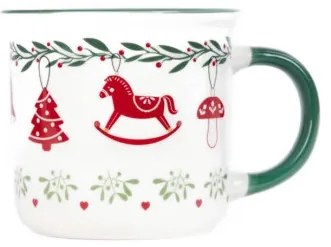 Hrnček UNIS s hojdacím koníkom a zeleným uškom 711169 400 ml