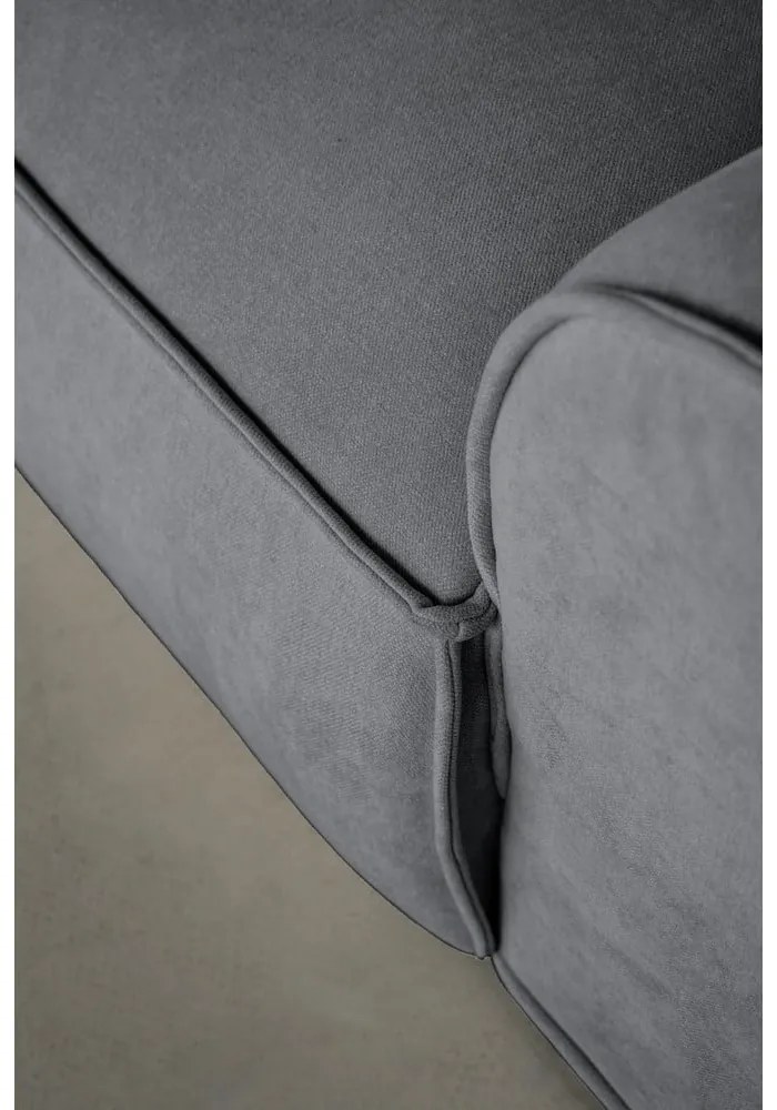 Sivá rohová pohovka (pravý roh/do tvaru "U") Flex Felix – Miuform