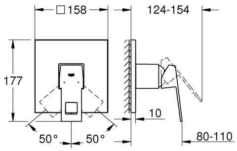 GROHE 24061000 - Sprchová batéria EUROCUBE lesklý chróm