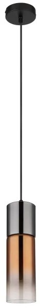 Globo 21000HG - Luster na lanku ANNIKA 1xE27/25W/230V pr. 10,5 cm čierna/medená