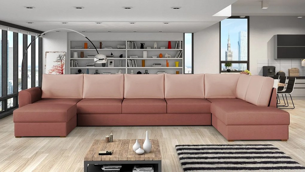 Rohová sedačka Astana Large Premium, Dostupné poťahy: Zoya 01, Strana: Pravá - U