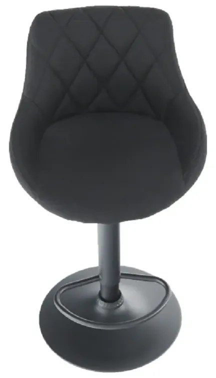 Barová stolička, látka čierna/čierna, TERKAN
