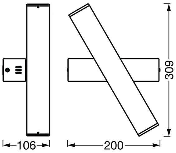 Ledvance - LED Stmievateľné nástenné svietidlo SMART+ CROSS 2xLED/6W/230V Wi-Fi