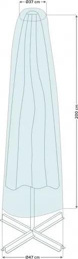 MI Obal na slnečník 37/47x200cm