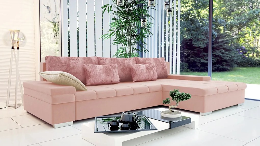 Rohová sedacia súprava Kanton Premium, Dostupné poťahy: Uttario Velvet 2951 + Uttario Velvet 2951 + Magic Velvet Pik 2225, Strana: pravá