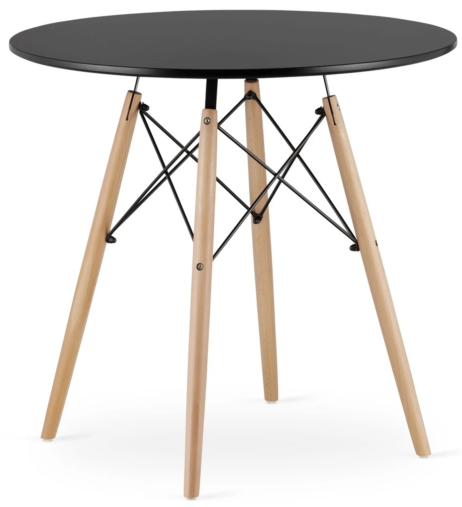 Dekorstudio Okrúhly jedálenský stôl 80cm - čierny