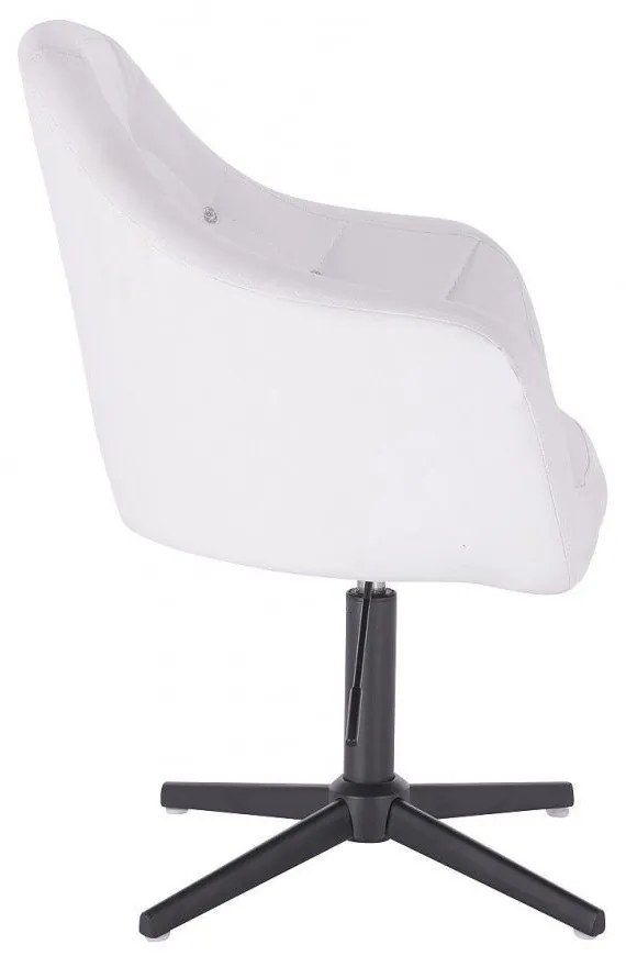 LuxuryForm DESIGN Kreslo ROMA na čiernom kríži - biele