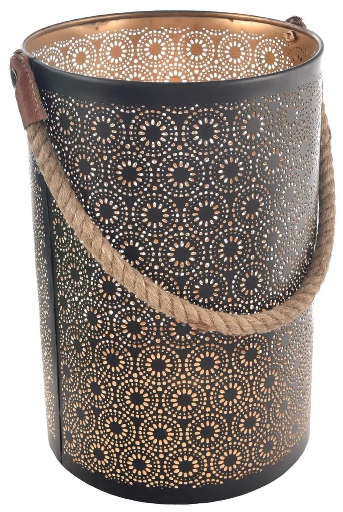 In Decor Kovový svietnik Dot čierna, 25 x 25 x 35 cm, L