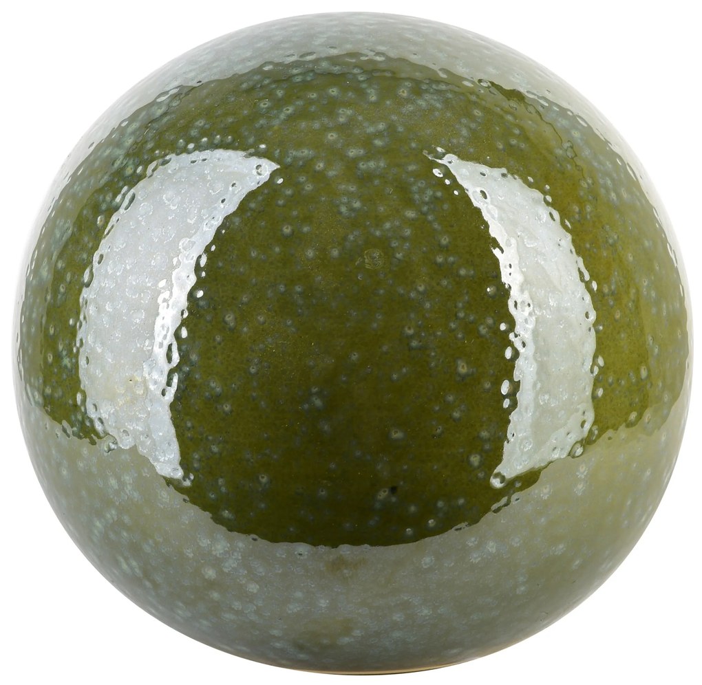 Keramická dekorativní koule Saggio 14,5 cm zelená