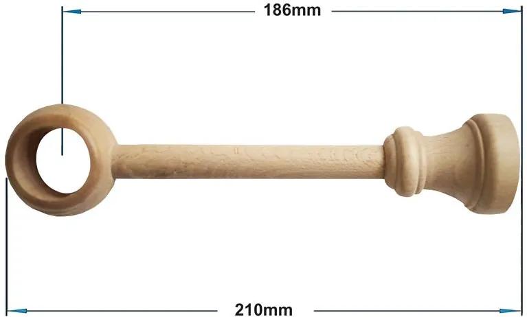 Garniže drevená 28mm jednoradové - BOROVICA
