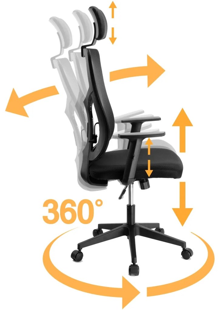 Kancelářská židle Kalisto černá