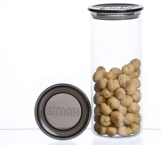 SIMAX NÁDOBA NA POTRAVINY S ČIERNYM VEKOM 1400ML