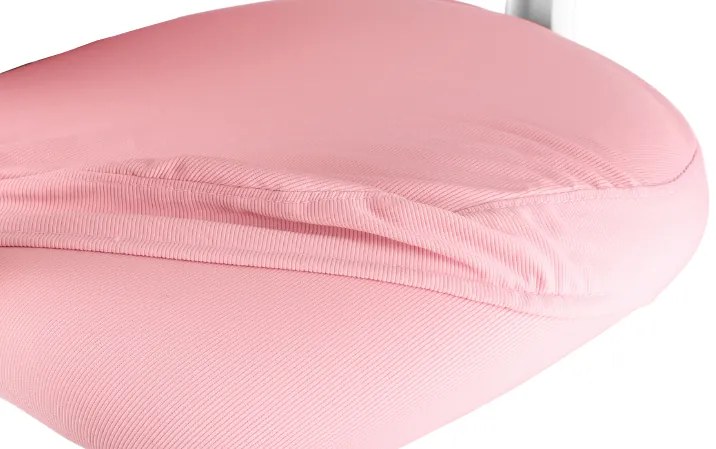 Detská rastúca stolička Neoseat KIDDY FIVE — látka, prateľný poťah, ružová