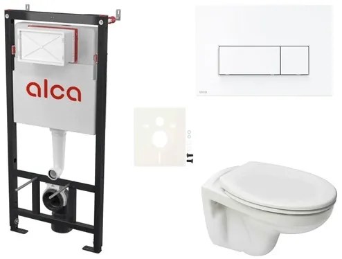 Cenovo zvýhodnený závesný WC set Alca do ľahkých stien / predstenová montáž + WC Ceramia S-Line Pro SIKOASP7
