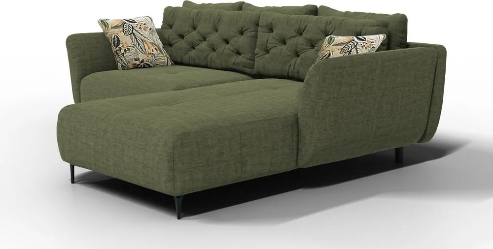 Rohová sedacia súprava Salo, zelená látka