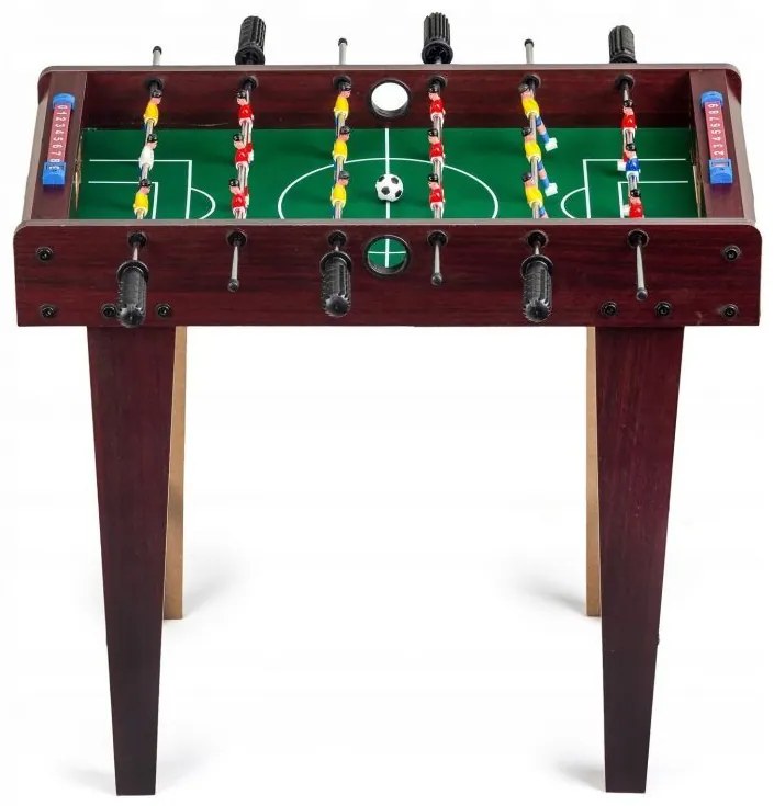 EcoToys Drevený stolný futbal 69x36 cm, hnedý, GTS0010-2 WOOD