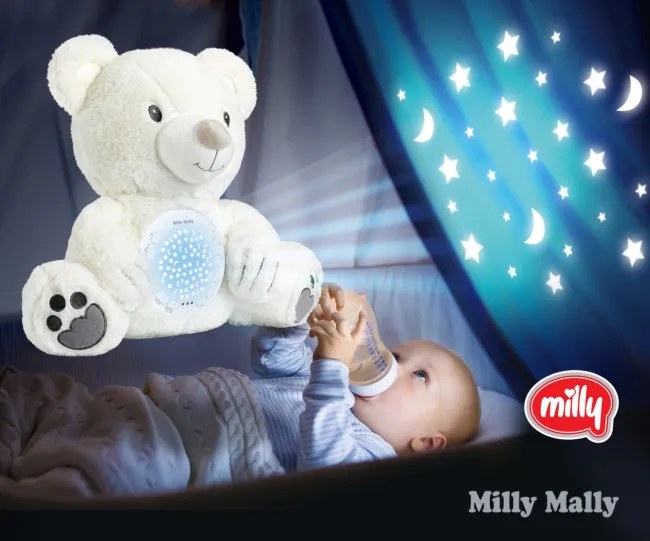 Plyšová hračka s projektorom Milly medvedík