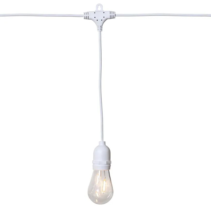 Star trading Venkovní LED světelný řetěz STRING 10xLED D.3,6m bílý