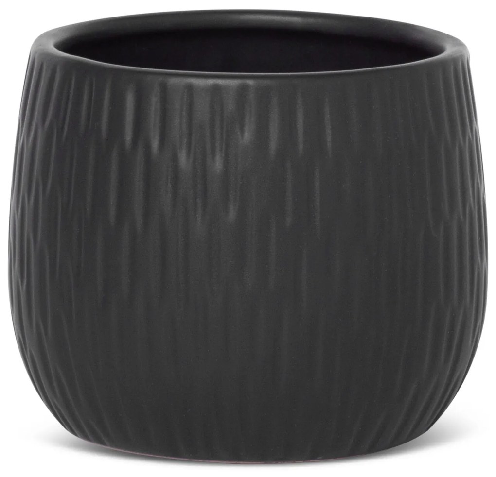 KERAMICKÝ KVETINÁČ (FI) 14X12 CM ČIERNA