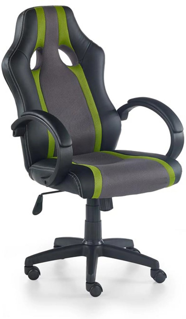 MAXMAX Herný stoličky RIDE čierno / zelená