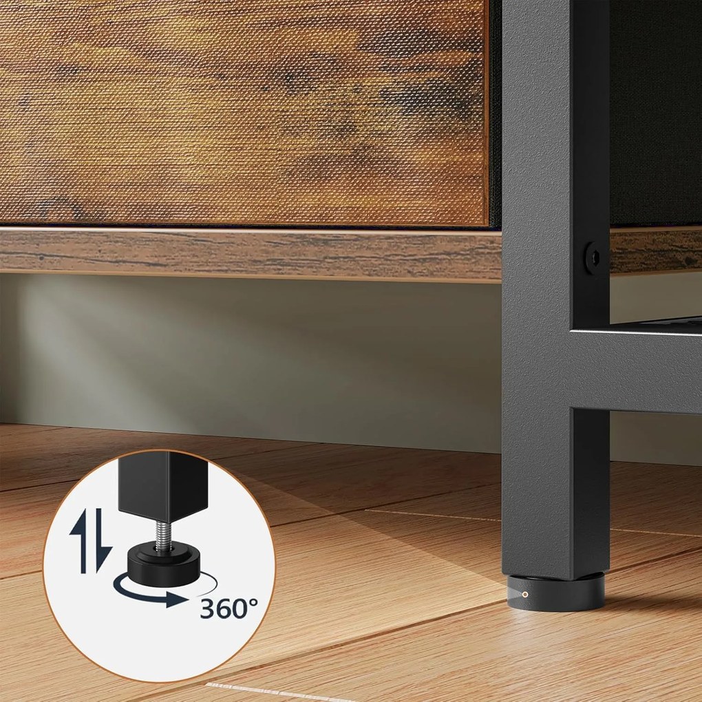 TV stolík Vasagle Nareon 160 cm hnedý/čierny