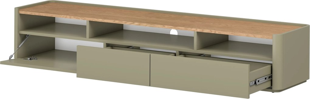TV skrinka Elivo 200 cm - eukalyptus / dub baltic dune