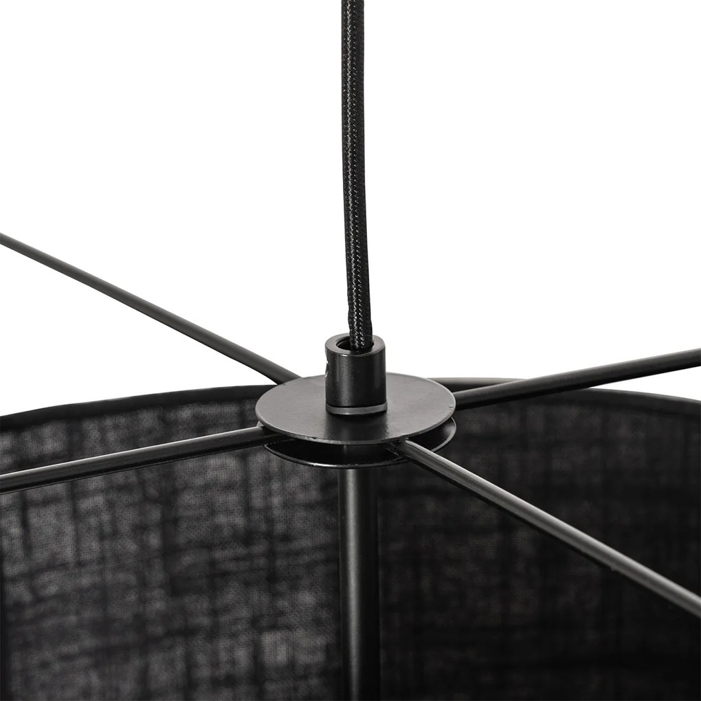 Dizajnové závesné svietidlo čierne - Rich