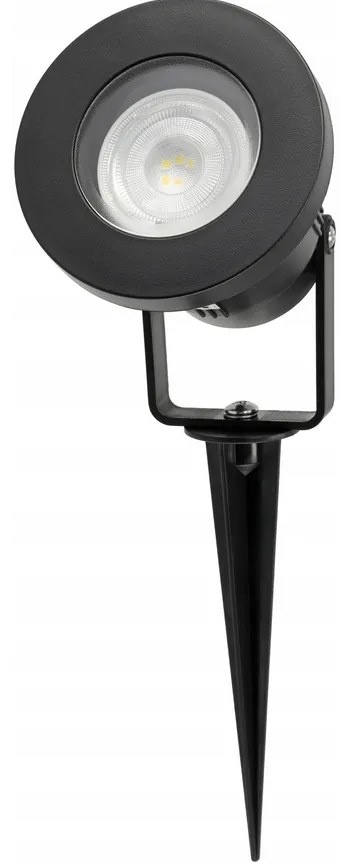 BERGE LED záhradná lampa - vstavaný reflektor GU10 - IP65 - čierna