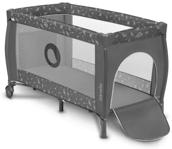 Lionelo - Cestovná postieľka SVEN PLUS sivá