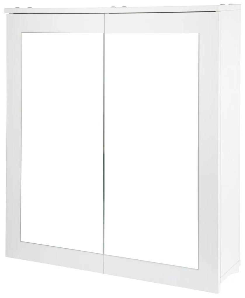LIVARNO home Skrinka so zrkadlom, biela (100336901)