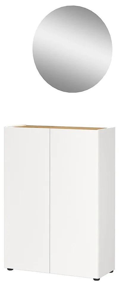 Biela predsieňová zostava v dekore duba 74x200x33 cm Alviano – Germania