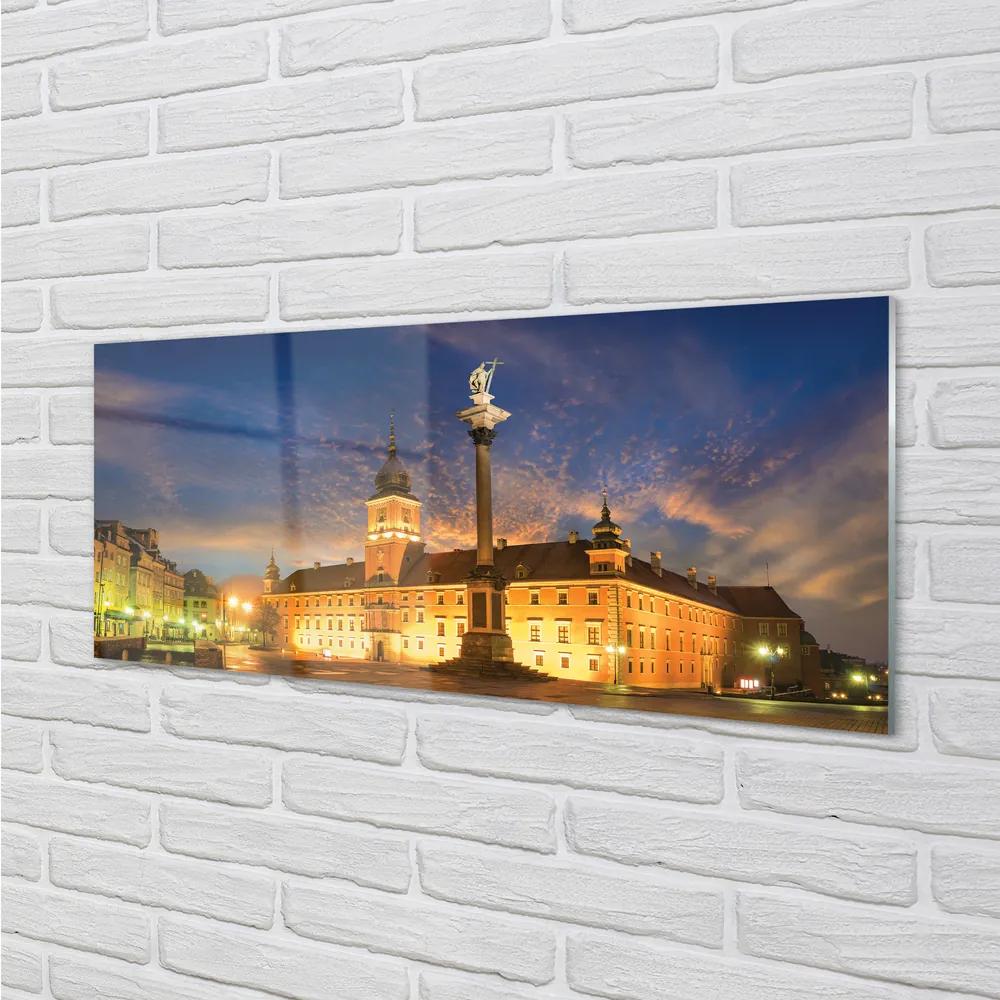 Obraz na akrylátovom skle Warsaw old town sunset 120x60 cm