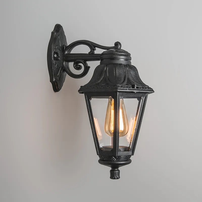 Rustikálna vonkajšia nástenná lampa čierna IP44 - Anna