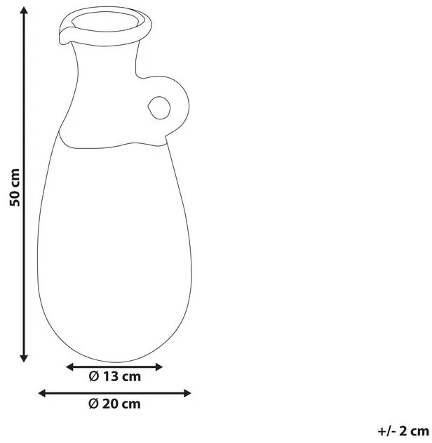 Váza 50 cm Veollia (modrá + hnedá) . Vlastná spoľahlivá doprava až k Vám domov. 1076360