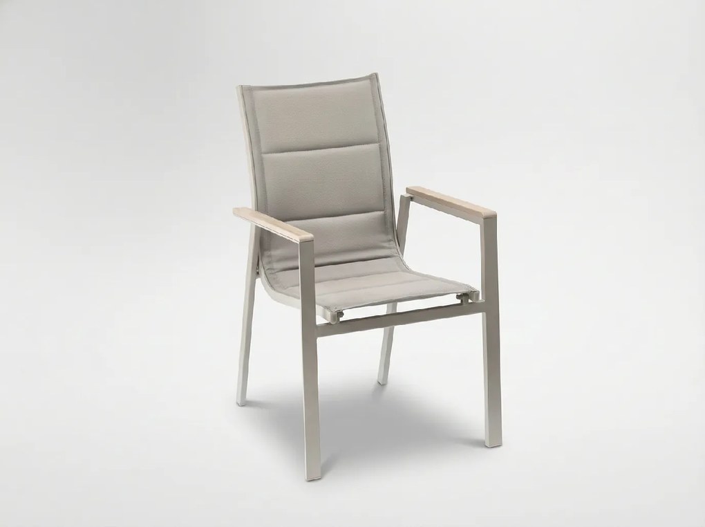 Garden Line POLYWOOD Hliníková záhradná stolička 64 x 55 x 91 cm béžová *9484