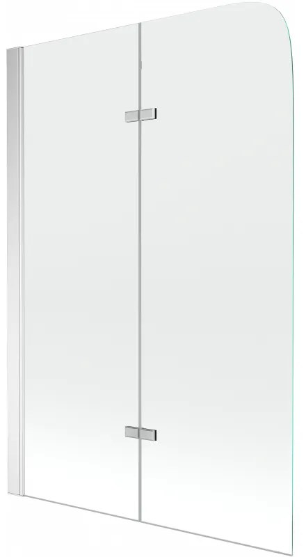 Mexen FELIX, vaňová zástena, 2-krídlová, 80 x 140 cm, chróm-transparentná, 890-080-002-01-00