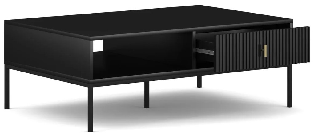 Konferenčný stolík Maggiore 104 cm čierny/zlatý