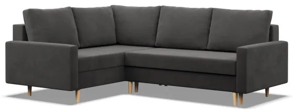 Rohová rozkladacia sedačka BLANK Comfort ľavá, sivá