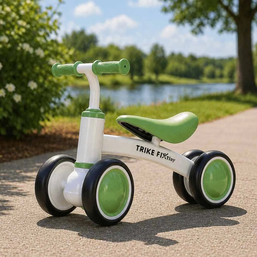 KIK Trike Fix Tiny V2 detské odrážadlo, bielo-zelené