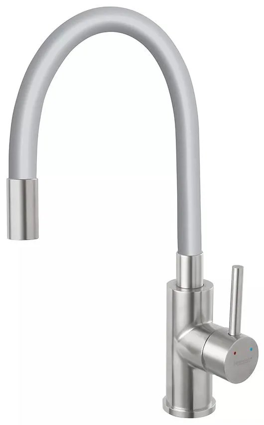 Elastická kuchynská batéria Fitness inox šedá