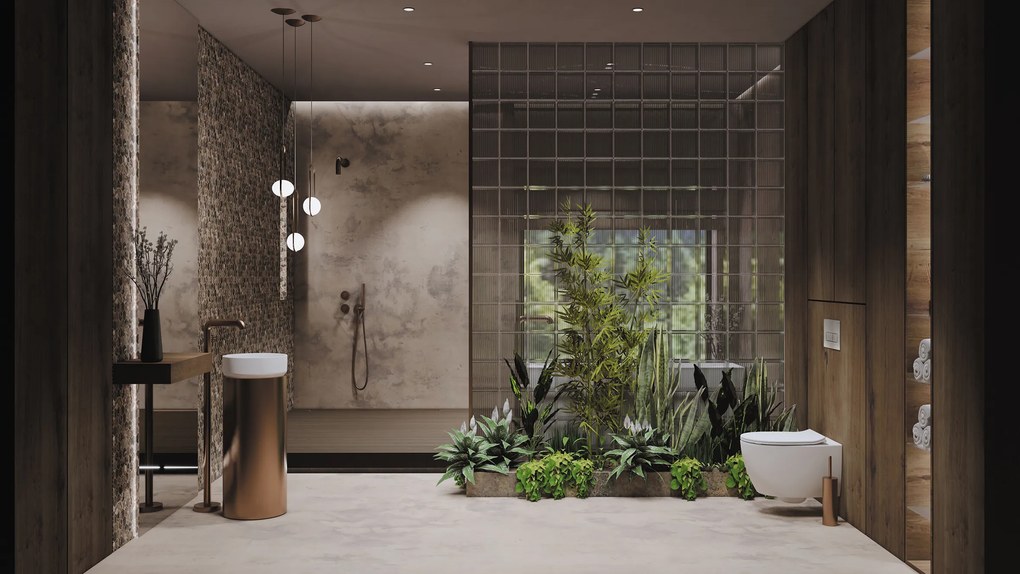 Deante Silia, toaletná WC kefa na postavenie, brúsený bronz, DEA-ADI_C712