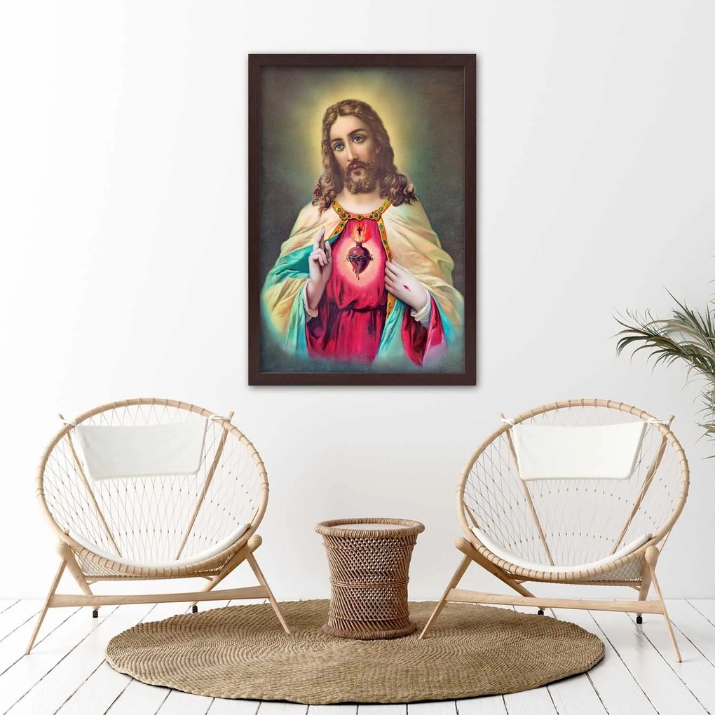 Gario Plagát Srdce Ježiša Krista Farba rámu: Bez rámu, Rozmery: 20 x 30 cm