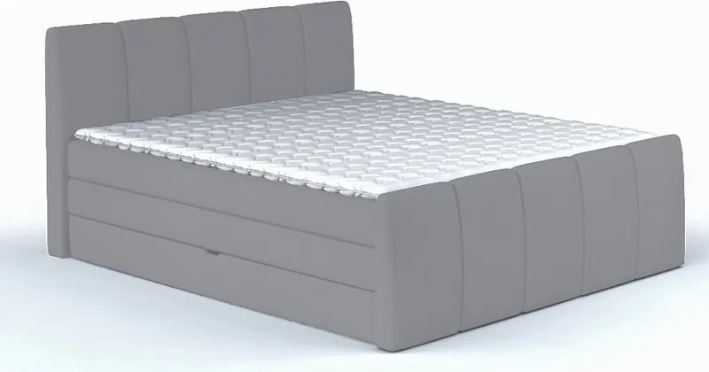Posteľ boxspring Fresco 180x200 cm, svetlo šedá látka