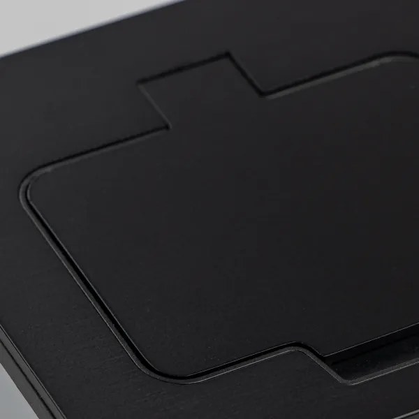 Solight 5B323B - Vonkajšia vstavaná podlahová dvojzásuvka IP55 čierna obdĺžnikový