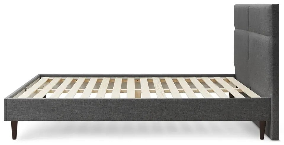 Čierna dvojlôžková posteľ Bobochic Paris Elyna Dark, 180 x 200 cm