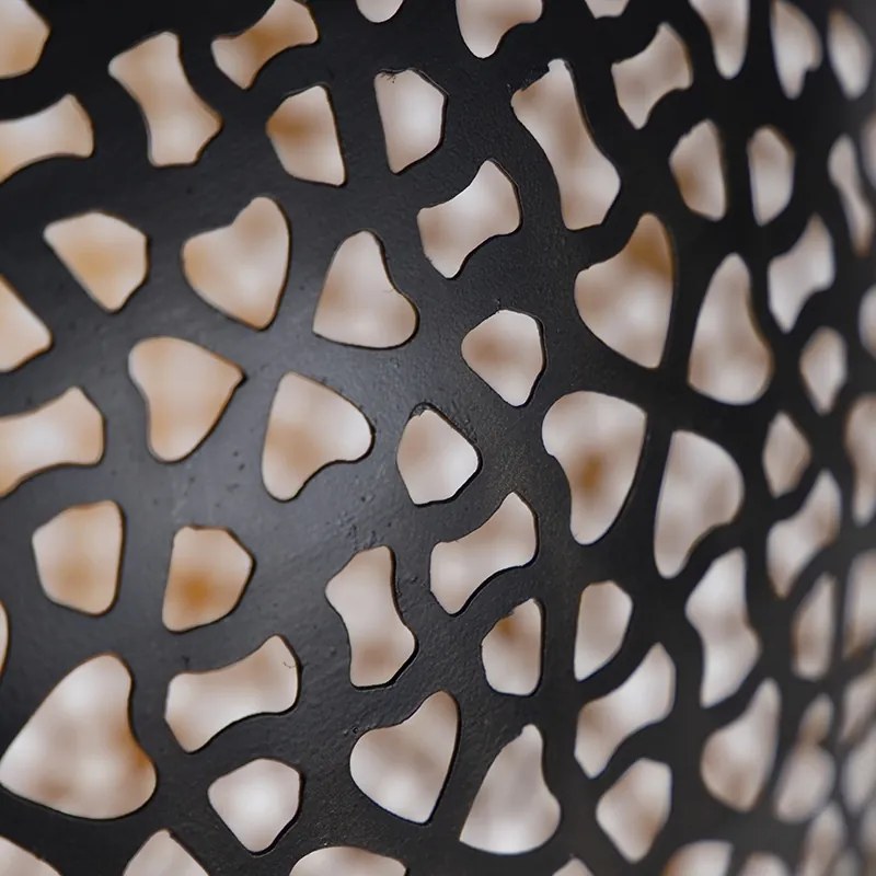 Orientálne závesné svietidlo čierne so zlatom 45 cm - Radiante