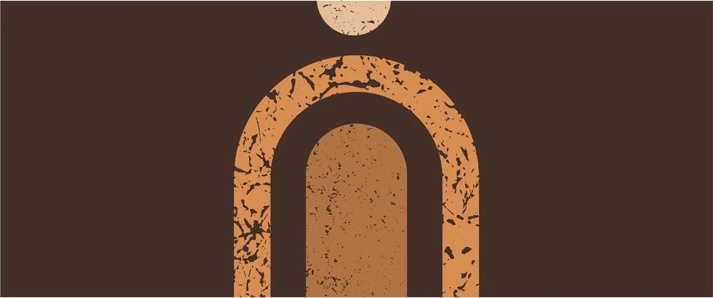 Obraz - Oranžové oblúky N⁰3 (120x50 cm)